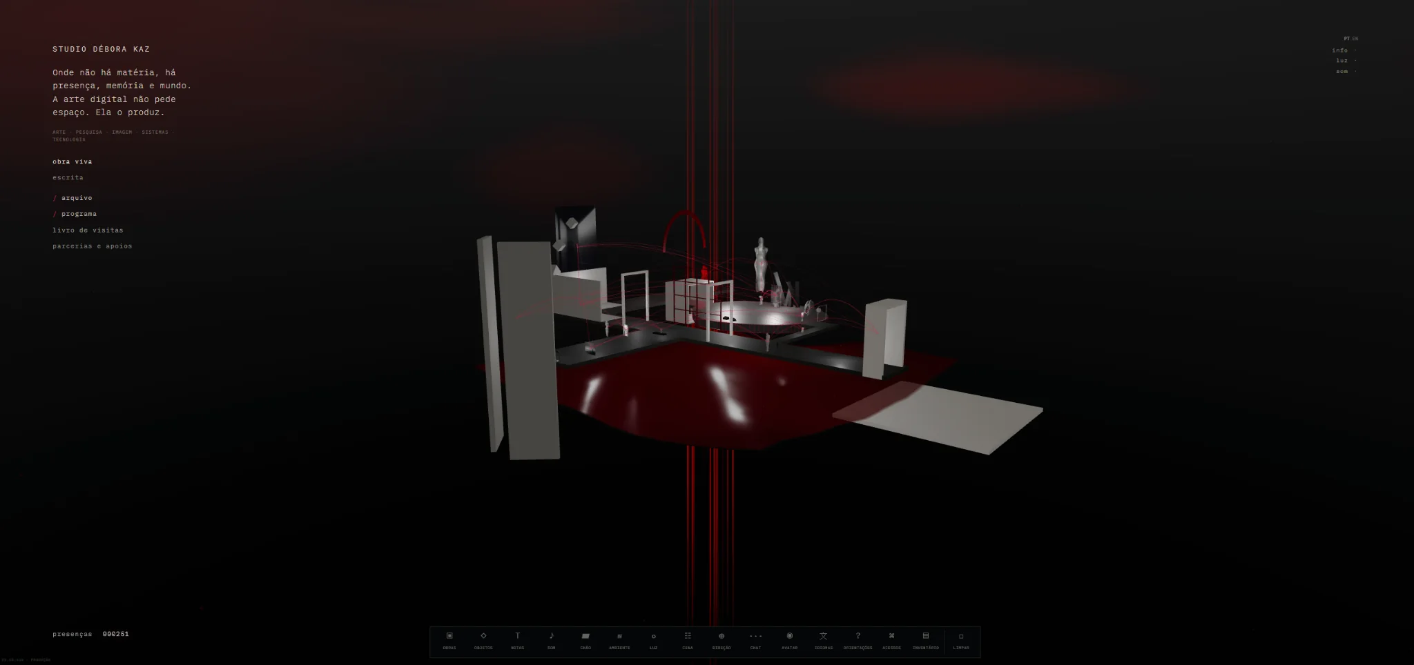Composição espacial do Studio